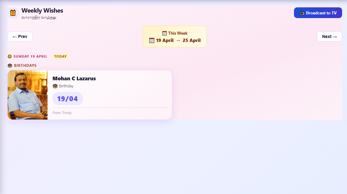 Weekly Wishes